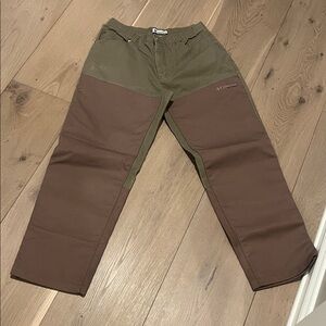 Columbia Men's PHG Work Pant - Olive and Tan size 34 x 32